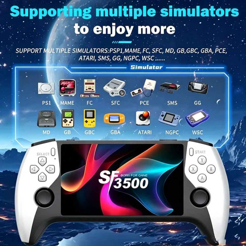 Pc Gaming Emulator - SF3500 5 inch Handheld Game Console