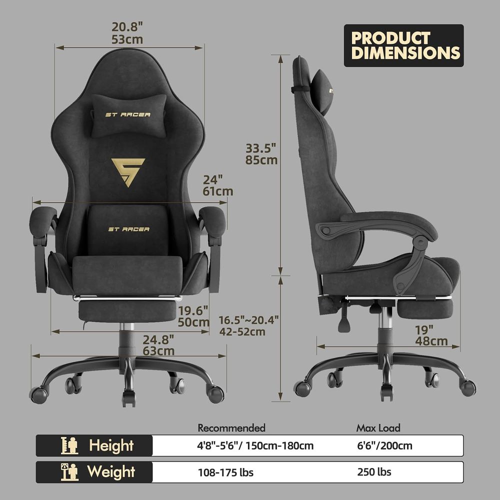 Velvet abric Ergonomic Gaming  - огляд і ціна Pc Gaming Gaming