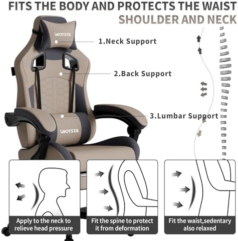 Gaming Chair with Massage,Ergo - огляд і ціна Pc Gaming Gaming
