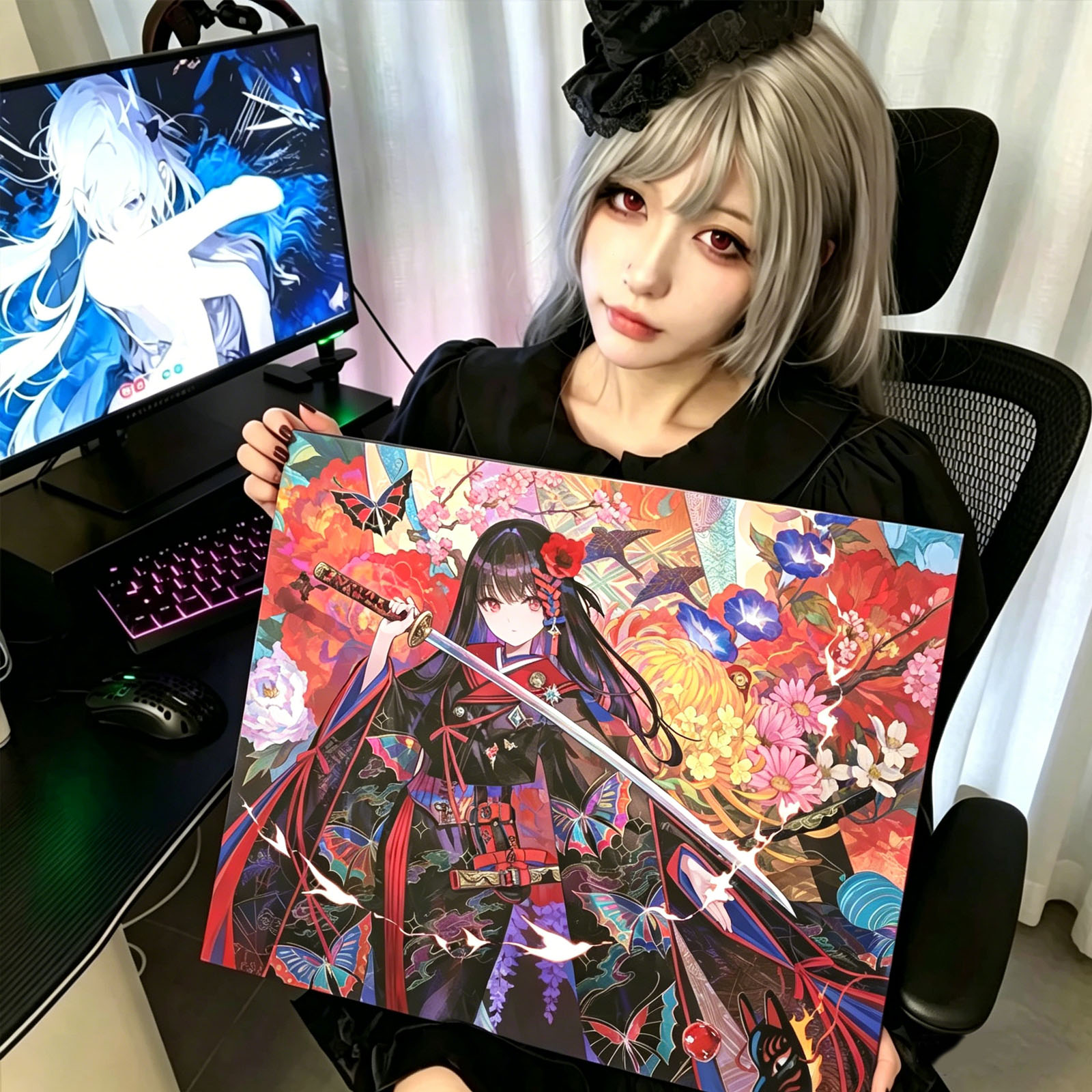 Japanese Anime Flower Girl Gla - огляд і ціна Fps Gaming Mouse