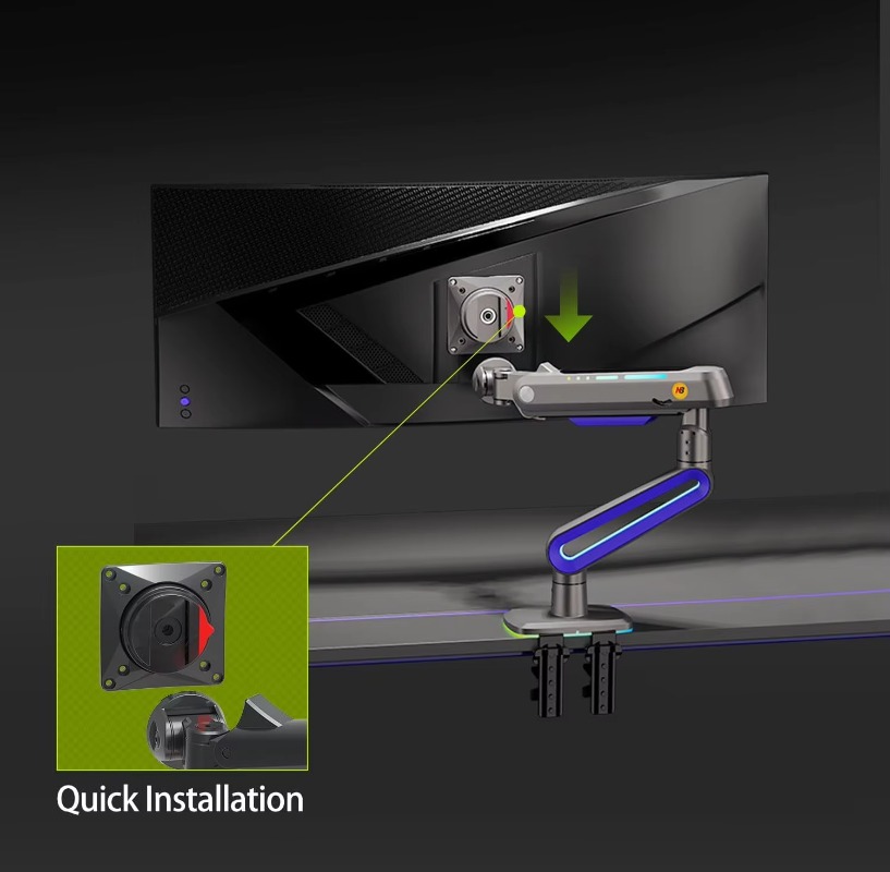 ERGONOMIC Gaming Monitor Arm f - огляд і ціна Monitor Stand