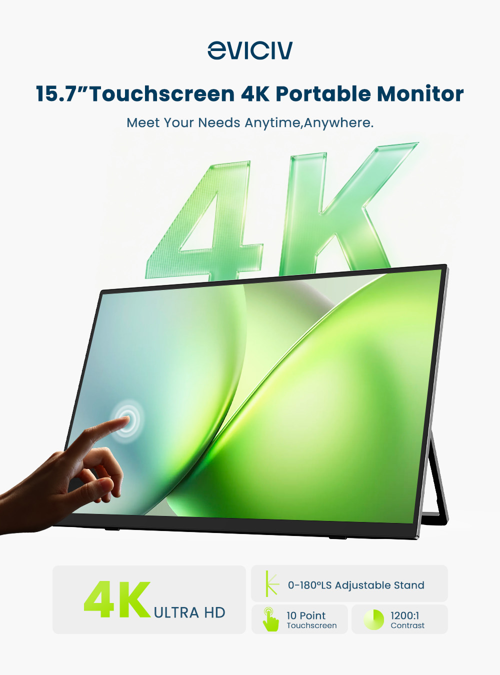 EVICIV 4K Portable Monitor 10- - огляд і ціна Pc Gaming Gigabyte